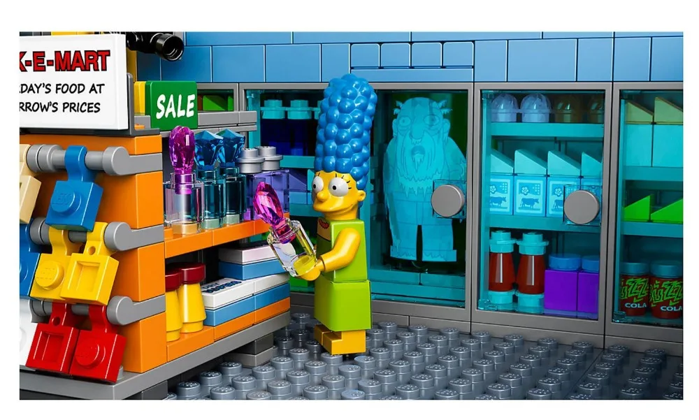 King(83004) 16004 дом KWIK-E-MART супермаркет 2232 шт. Модель Строительный блок кирпичи игрушки подарок для детей 71016