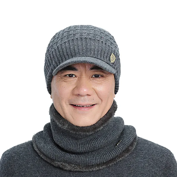 RUHAO зимняя шапка Skullies Beanies шапки зимние шапки для мужчин женский шерстяной шарф головные уборы, Балаклава маска Knitted шапка вязаная