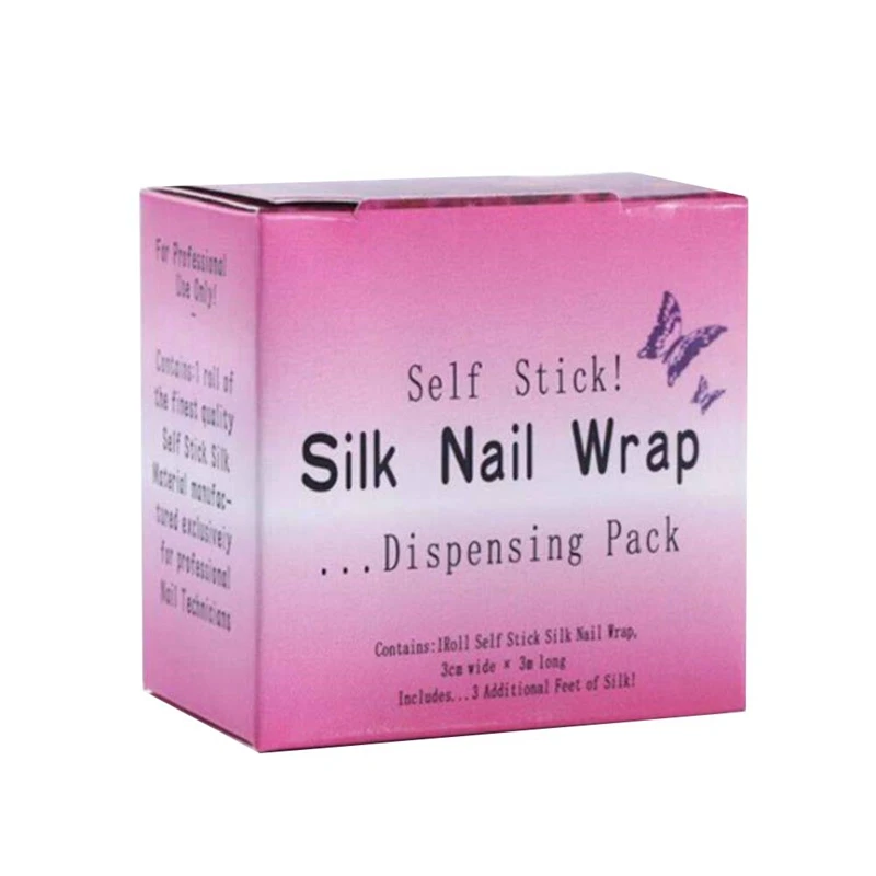 Стекловолокно обертки для ногтей шелковая накидка для ногтей сильная защита для ногтей УФ-гель, акриловый лак самоклеющееся стекловолокно и шелковая накидка для ногтей