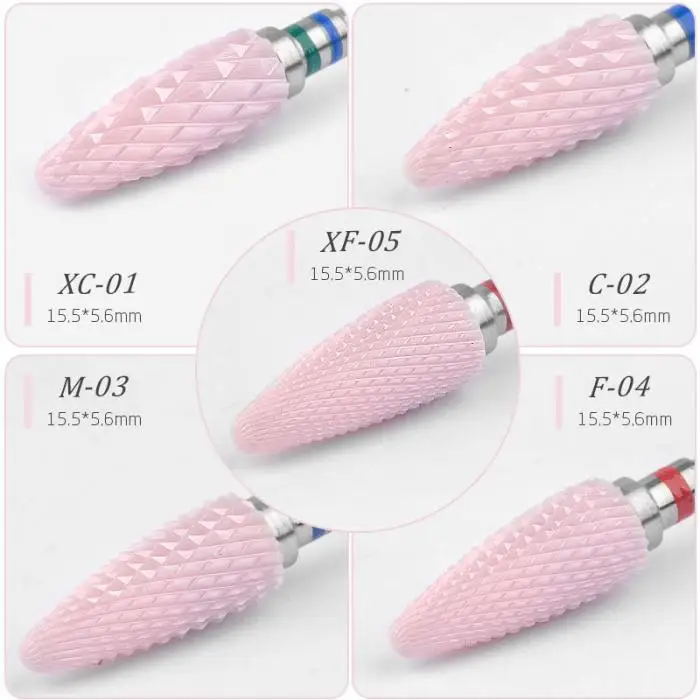Специальная Керамическая розовая Шлифовальная головка для ногтей электрическая Высокая износ дрель для ногтей разгрузка полировальная машина маникюр педикюр инструмент AA