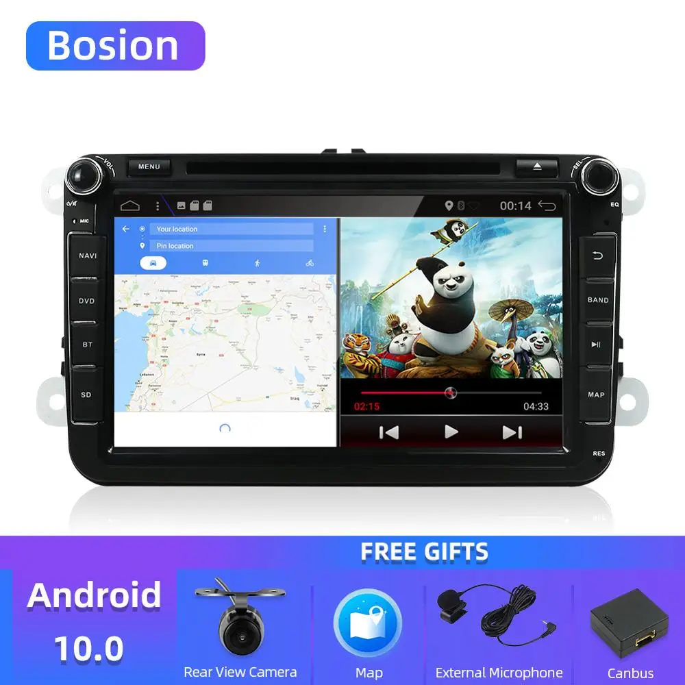 Автомобильный DVD радиоприемник Bosion Android 10 0 подходит для rns510 VW passat jetta polo