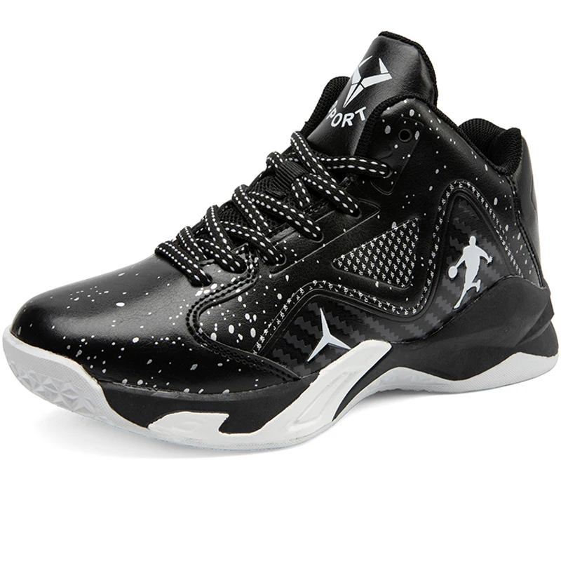 

Brand Leather Boys Kids Sneakers Basketball Shoes Non-slip Thick Sole Girls Children Sport Shoes Child Boy Girl Basket Trainer