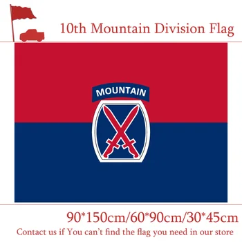 

15PCS Flag 3x5ft The10th Mountain Division Flag * Car Flag for Decoration The United States Outlast Polyester Printed Illinotech