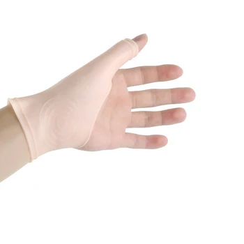 

2Pcs/Pair Silicone Gel Wrist Support Braces Fingerless Compression Gloves Thumb Stabilizer for Pain Relief Arthritis Tendonitis