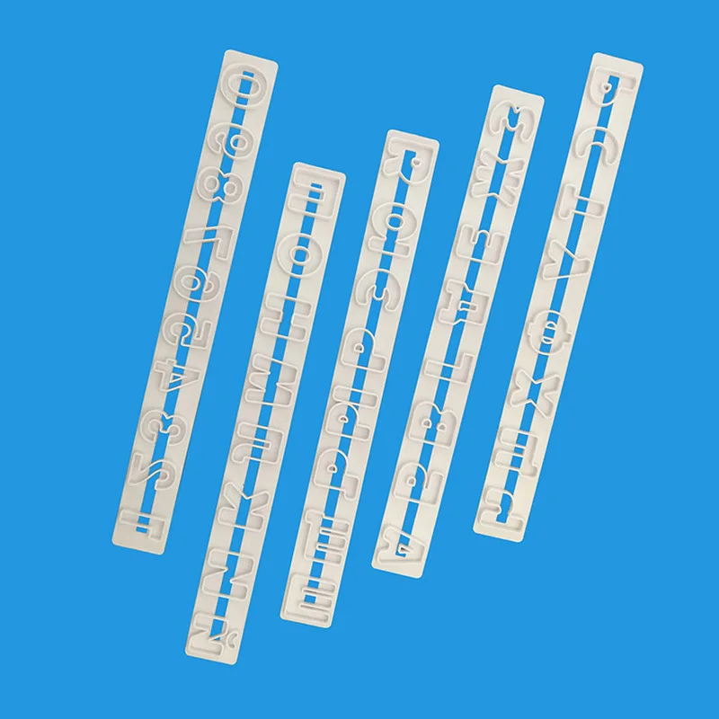 5pcs  Cake Tools Russian Alphabet Letters Numbe Cutter Set Biscuit Stamp Mould Baking Sugarcraft Mold 05