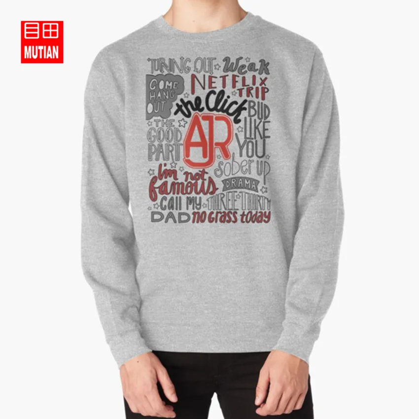 Mens AJR Long Sleeve Hooded Sweat Shirt Pullover XL Navy