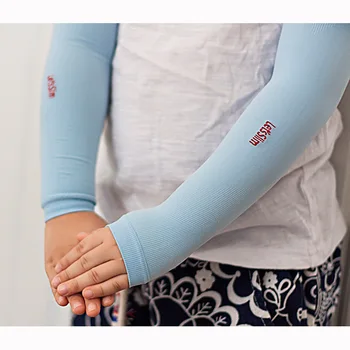 

Children Viscose Sleeves First-Class Goods South Korea Summer UV-Protection Solid Color Kids Cold Cuff Sun-resistant Ice Cuff