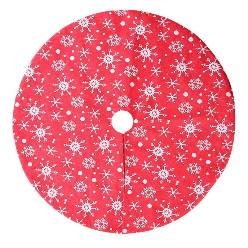 

Christmas Tree Skirt Round Edge Xmas Tree Foot Cover Carpet New Year Decor