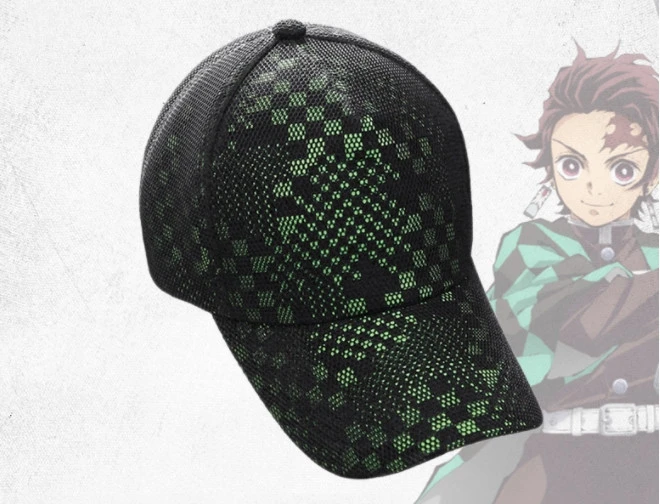 Kimetsu No Yaiba Tanjiro Kamado Cosplay Hat Black Adjustable Baseball Cap Men S Baseball Caps Aliexpress