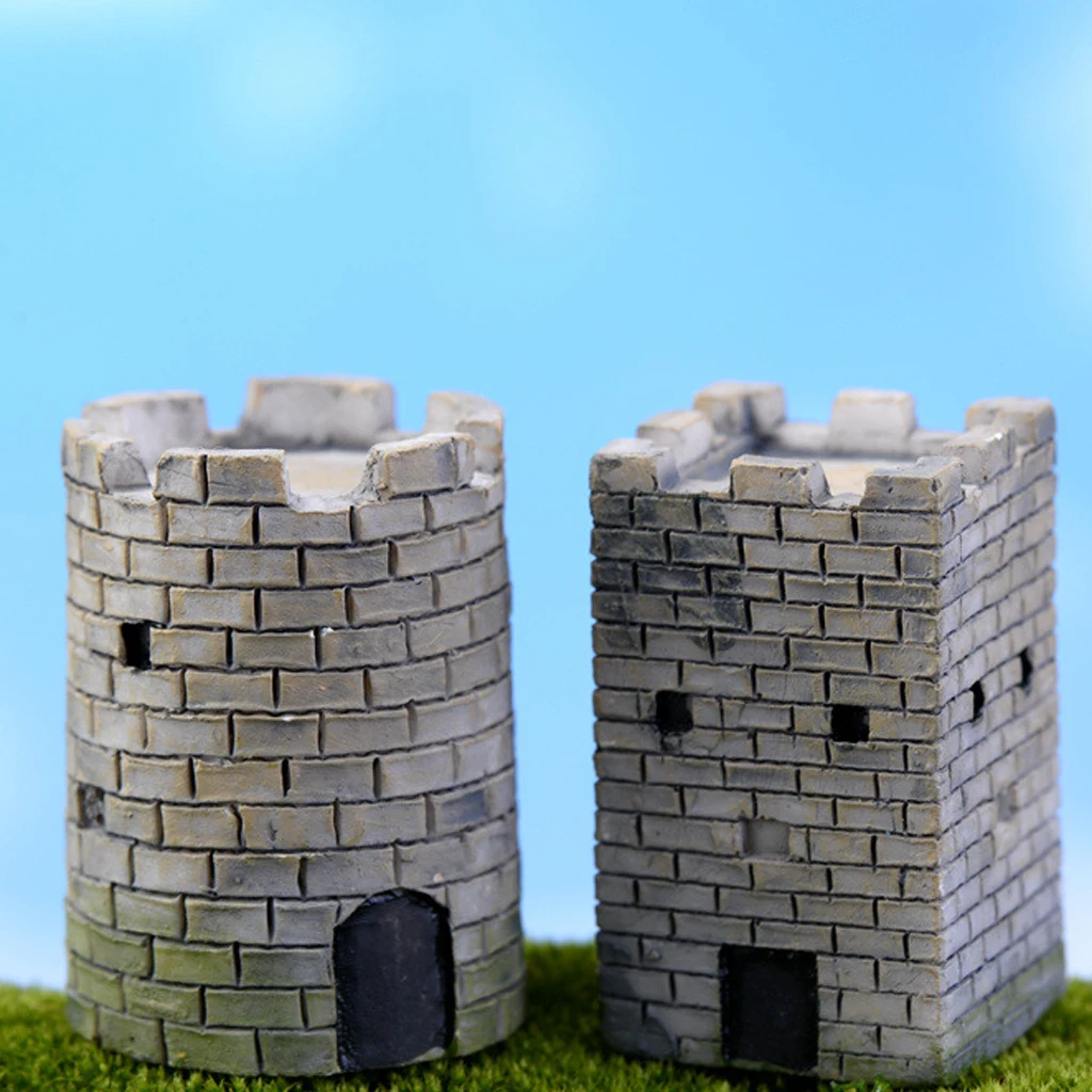 Antique Castle Mini Decoration Ornament for Fairy Garden Fish Tank Landscape DIY