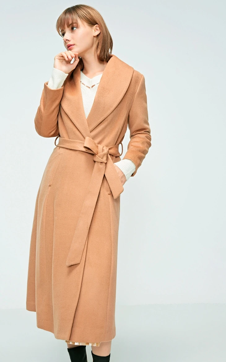 Vero Moda женское приталенное пальто средней длины из 61% шерсти | 318327523