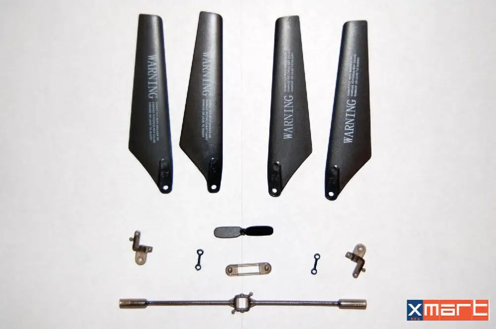 

Qiyun Full Set Replacement Parts for SYMA S108g Main Blades Tail Blade Connect Buckle Balance Bar Spare Main Grips(with a bag)