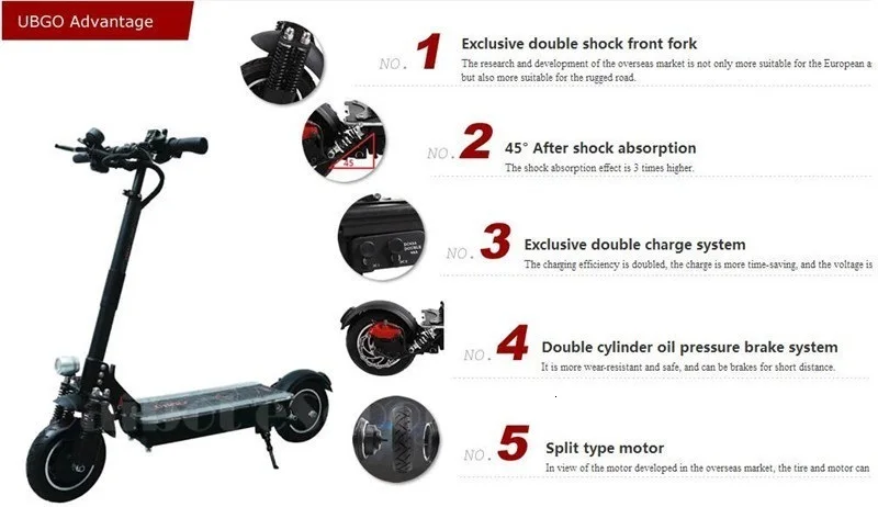 10'' Powerful Electric Scooter Electric Scooters Double Drive 2000W 52V Adult Two Wheels Electric Scooter (17)