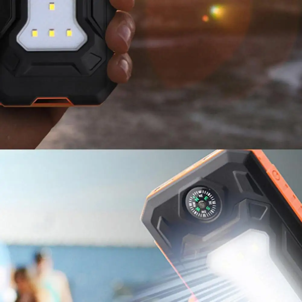 Solar Power Bank 10000mAh Double USB Solar charger External Battery Portable Charger for smart phone