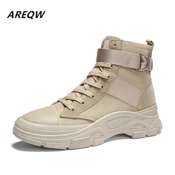 

2019 High Quality Fashion Winter Warm Trend Wearable Comfortable Belt Round Head High Help Martin Men's Boots