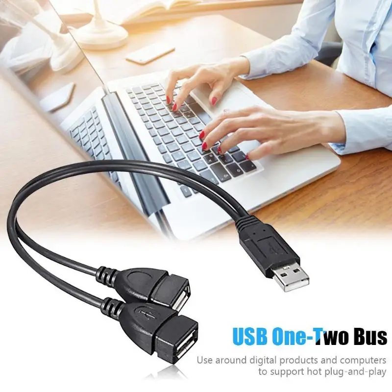 Кабели для передачи данных 30 см USB 2,0 двойной usb Мужской Женский Высококачественный портативный удобный USB кабель для зарядки кабель-удлинитель