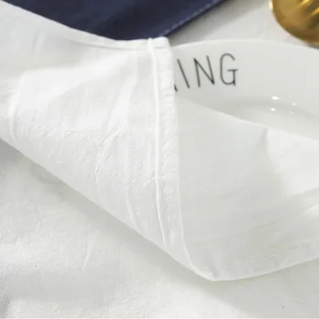 

Lychee Cotton Linen Pleated Tablecloth White Color Rectangular Square Wedding Dining Table Cloth Table Cover