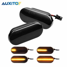 2pc Dynamic Led Turn Signals Side marker light Lamp for VW Volkswagen Bora Golf 3/4 Passat 3B Polo 6N Sharan Vento T5 SEAT Ibiza