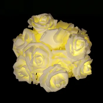 

20LED Rose Flower Fairy Wedding Party Christmas Holiday Decoration String Lights Festival Wire String Fairy Lights Lamp