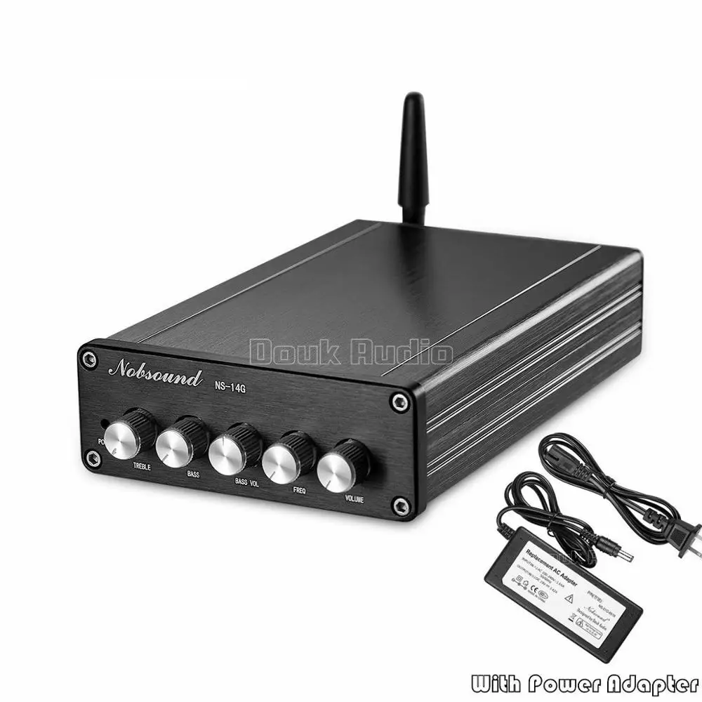 14G With adapter Nobsound HiFi 200 Вт Bluetooth 5,0 стерео 2,1 канальный усилитель мощности сабвуфер звуковой приемник PCM5102A Класс D Amp - Цвет: 14G With adapter