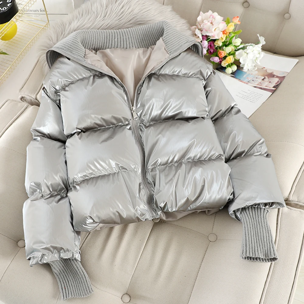 Новая модная женская одежда осенняя и зимняя хлопковая куртка женская зимняя куртка D639 - Цвет: Серый