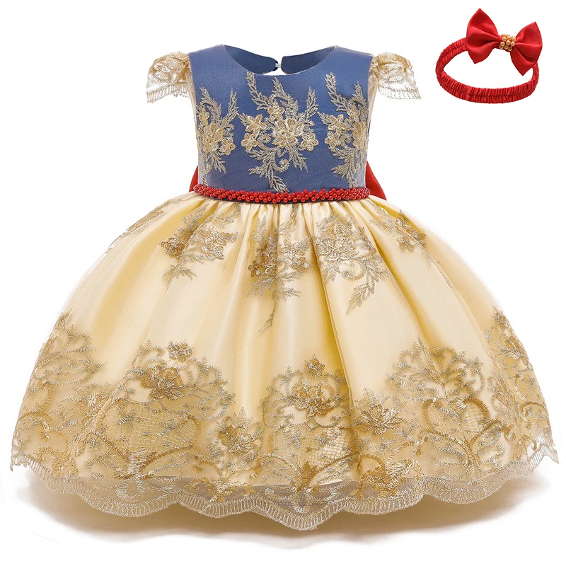 Dress 3 Платье для маленьких девочек одежда для маленьких девочек на день рождения, 1 год крестильное платье для новорожденных девочек, платья принцессы для девочек, размер От 0 до 2 лет - Цвет: Dress 3