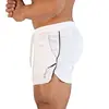 GITF Mens Gym Training Shorts Men Sports Casual Clothing Fitness Workout Running Grid quick-drying compression Shorts Athletics 6