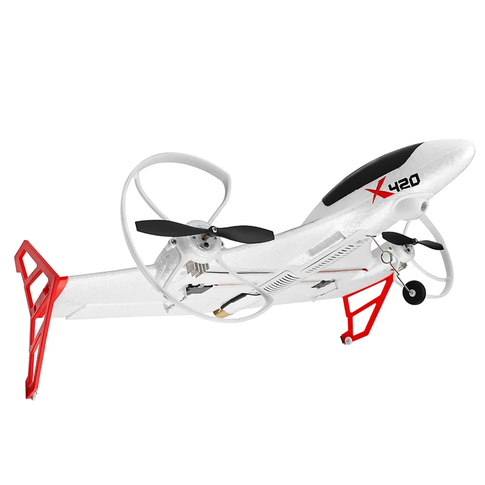 X420 FPV 3D вертикальный взлет самолет передатчик для игрушек Дрон мини открытый RC самолет посадки дети EPP 2,4G 6CH Аэробика