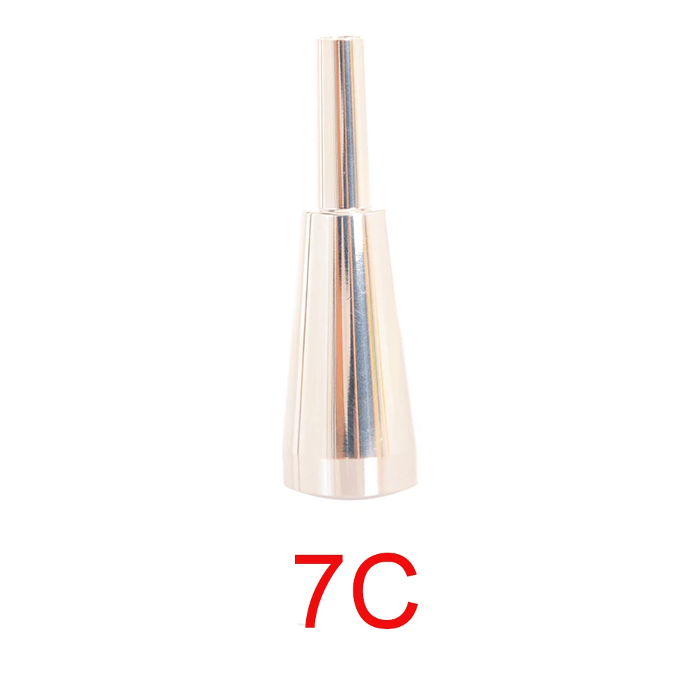 Silver 7C Мини C Труба прочный профессиональный латунь посеребренный мундштук инструмент Аксессуары насадка 3C 5C 7C портативная Замена - Цвет: Silver 7C