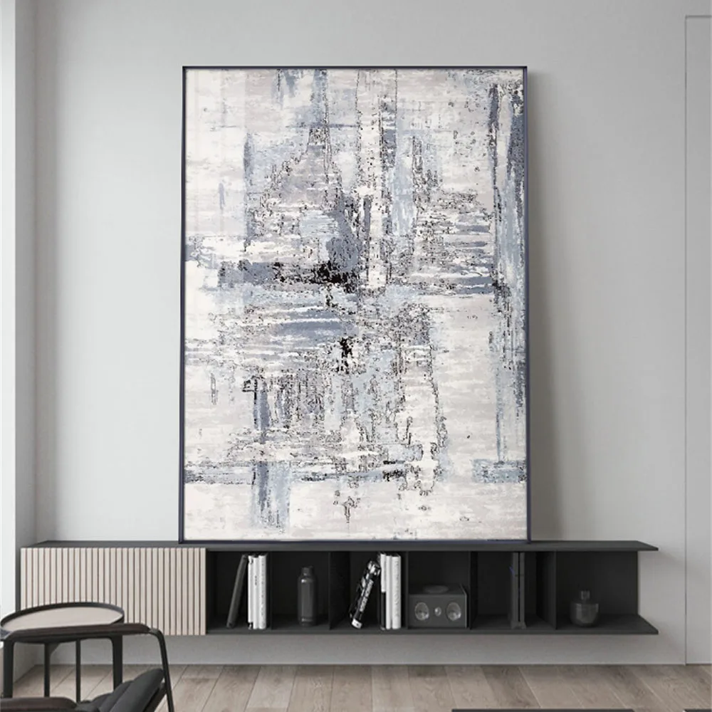 Hand Pained Wall Pictures Retro And Nostalgic Oil Paintings On Canvas Golden Gray Abstract Art Painting Modern Villa Hotel Decor