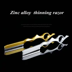 Rasoir manuel à bords lisses pour barbier, 2 couleurs, rasoir pour barbe, dissolvant de cheveux, couteau de rasage, appareils de coiffure, rasoir pour coupe de cheveux 