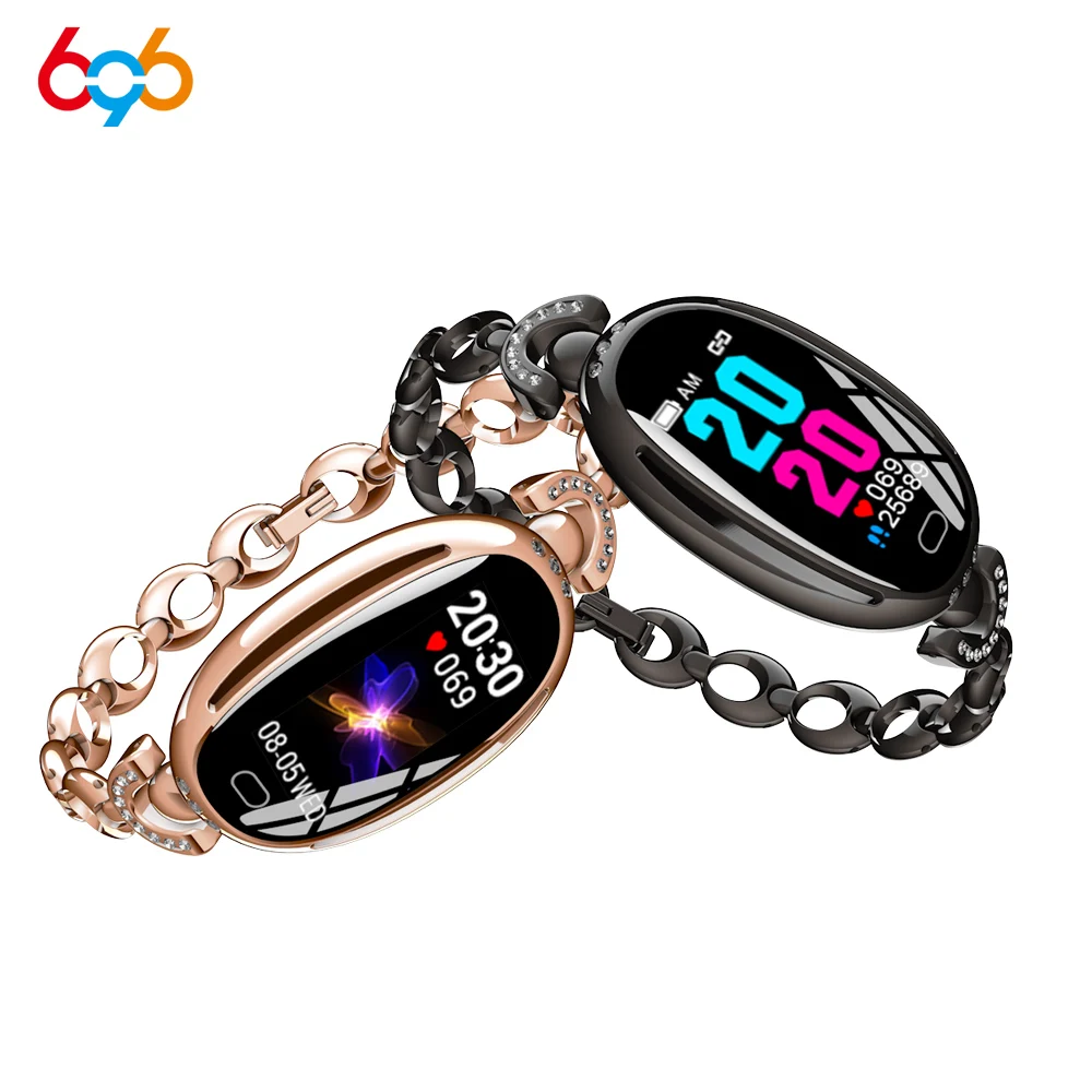 696 E68 Heart Rate Monitor Smart Watch Women 0.96 '' Waterproof Sport Fitness Tracker Brecelet 14 Days Standby Wristband |