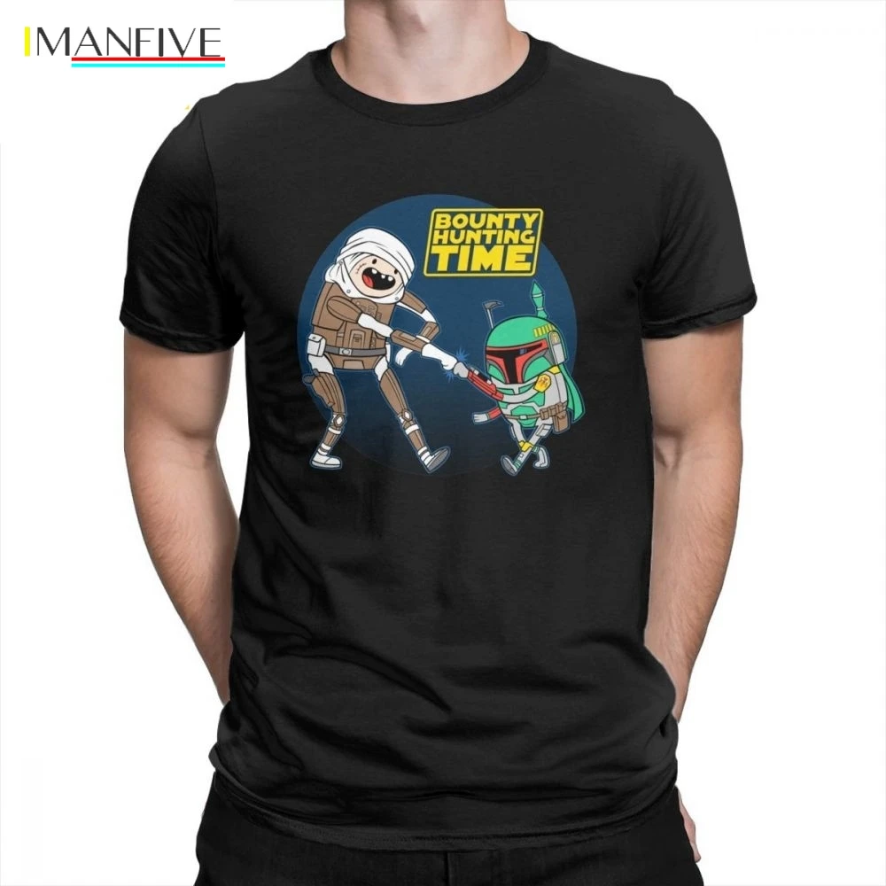 

Adventure Time Bounty Hunting Time T Shirts Men Large Size Clothes Vintage Style T-Shirt Round Neck Cotton Tee Shirt