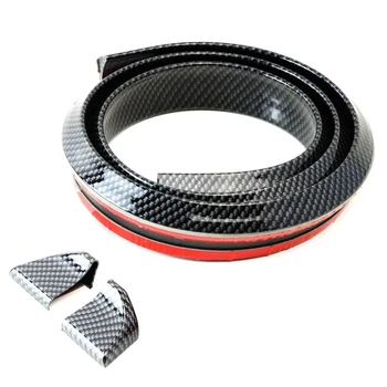 

Carbon Fiber Pattern Rubber Tail No Hole Pressing Tail Top Wing Trunk or Roof Spoiler Car Top Spoiler Body Kit Decorative Strip