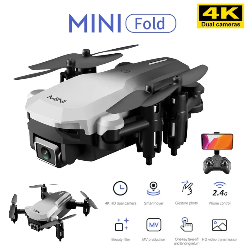 XCZJ 2021 Новый CS11 мини-Дрон 4K HD Двойная камера с возвратом одной кнопкой FPV Wi-Fi