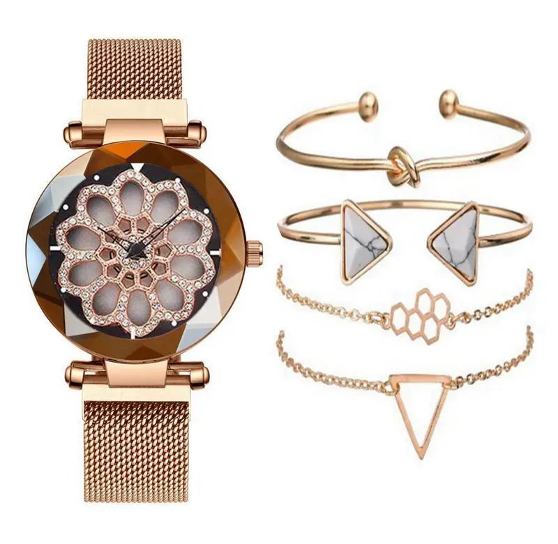 

Starry Sky Watch Jewelry Set Tremble Korean Ins Net Lazy Lazy Iron Suction Watch 28