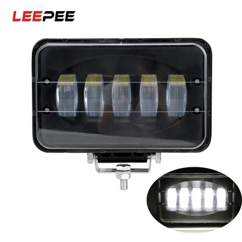 

LEEPEE 6 inch 50W Work Light Bar For Offroad SUV 4WD Boat Tractor Super Bright Motorcycle Headlight Car Truck Trailer LED Lamp
