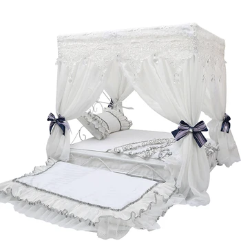 

Small Medium And Large Dog Luxury Palace Bed Exquisite Pet Bed Cute Pet Bed Teddy Bichon Kennel Princess Iron Dog Bed