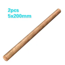 2pcs 5mm x 200mm tige de cuivre, utilisé pour le fraisage/soudage/cuivrage solution/traitement des métaux 