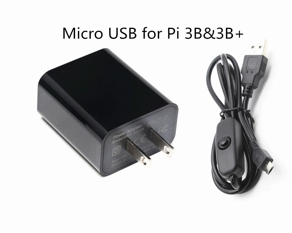 Pi 3 US Новинка 5V 3A Raspberry Pi Мощность адаптер с включения/выключения EU/US USB Зарядное устройство для Raspberry Pi 4 Модель B 3B 3B - Цвет: Pi 3 US