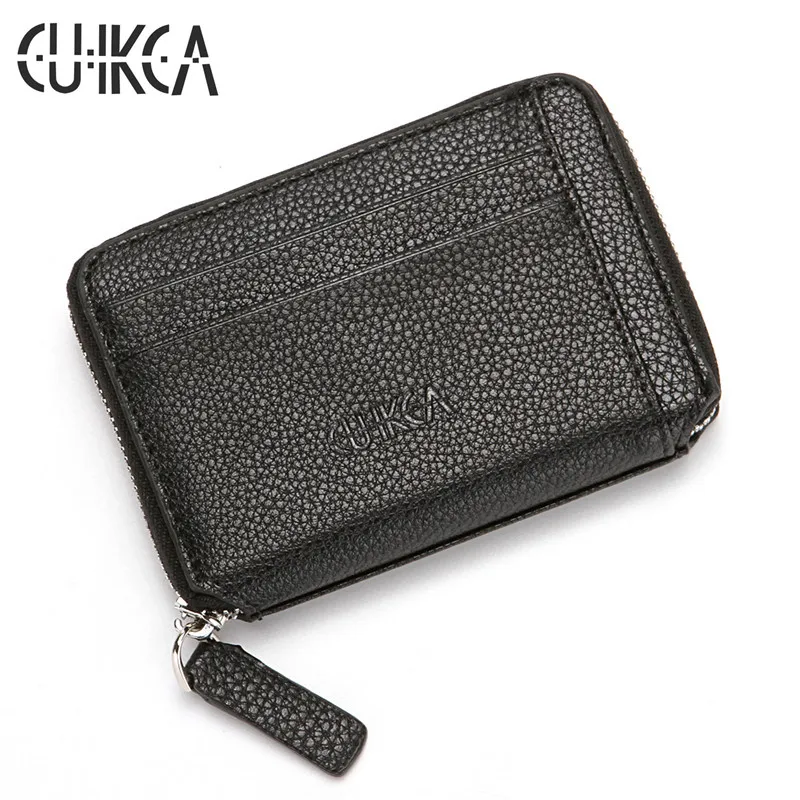 Short Wallet Purse Credit-Card-Holders Coins Card-Cases Slim New-Fashion ID CUIKCA Zipper