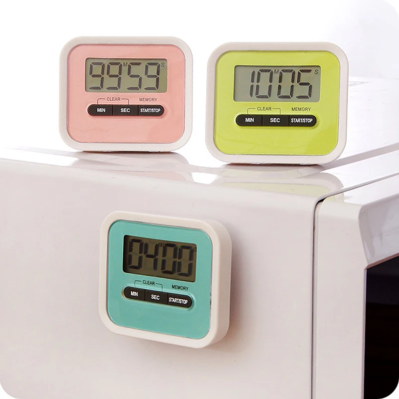 

2020 Kitchen Timer Magnetic Backing Stand LCD Display for Cooking Baking Sports Games Electronic Countdown аймеѬ кђоннй