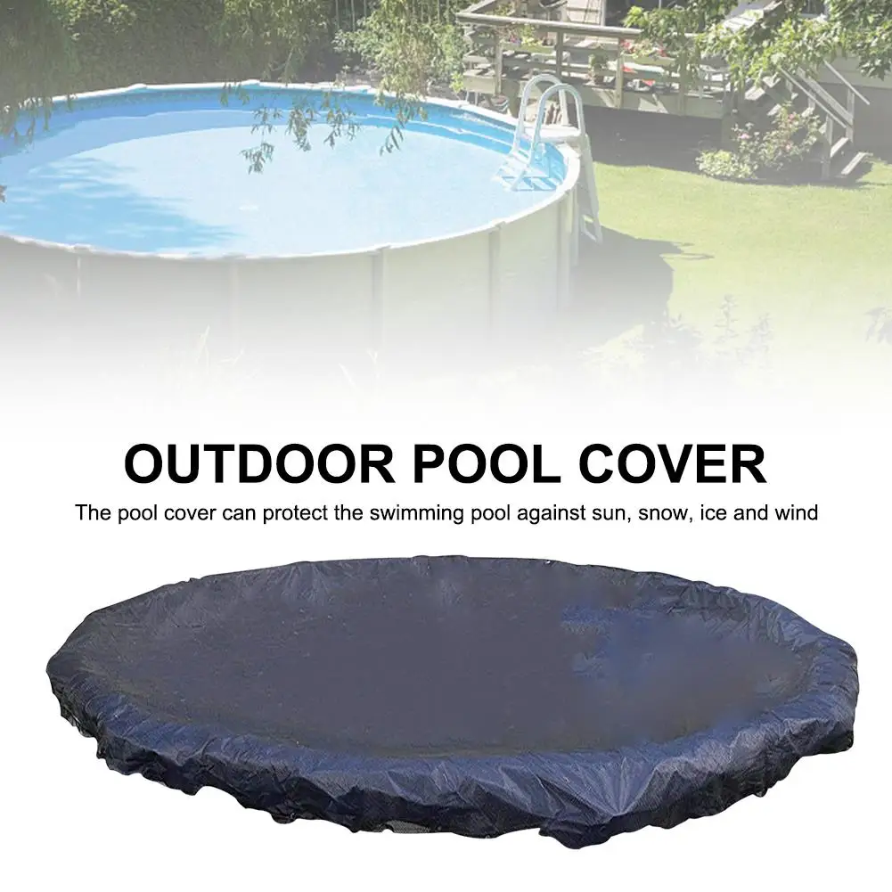 360*20 см черный открытый бассейн крышка предотвращает падение листья бассейн чехол защиты для приготовления пищи на воздухе круглый бассейн - Цвет: Black