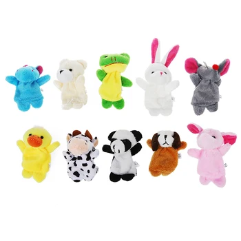 

10 pcs Finger Animal Hand Puppet Play Learn Story Toy