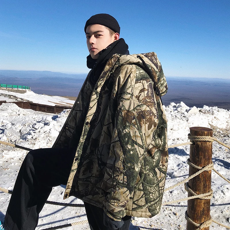 Winter Down Jacket Men Warm Thick Parka Men Fashion Street Casual Hooded Coat Man Loose Cotton Jacket Male Clothes Overcoat