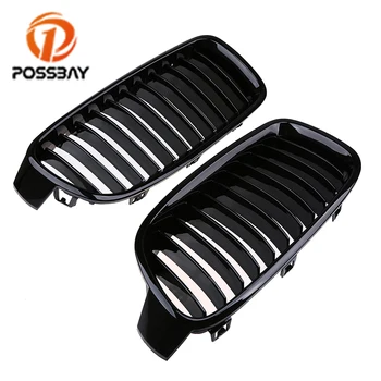 

POSSBAY Auto Front Bumper Grille Mesh Cover Kidney Racing Grill for BMW 3-Series F30 320dX/320i/340iX/Hybrid 3 Sedan 2012-2017