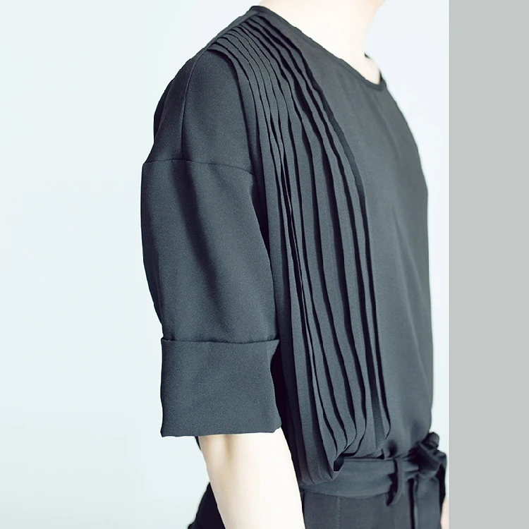 XS-6XL новая мужская одежда стилист волос DJ Мода Оригинальная блузка со складками плюс размер певица костюмы