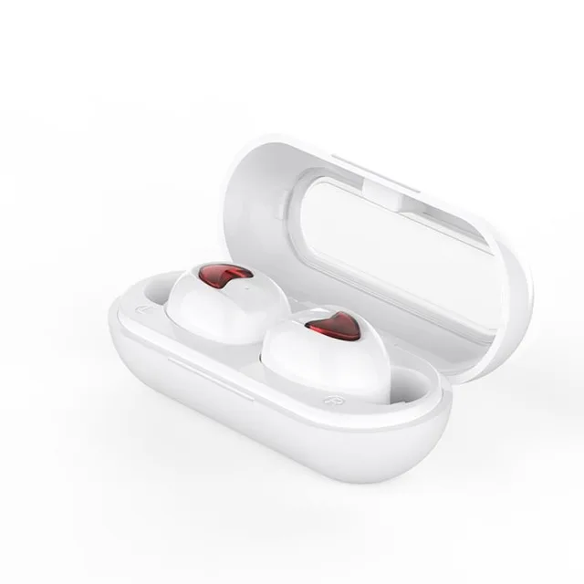 Беспроводной Bluetooth наушники Tw10 Bluetooth гарнитура наушники-вкладыши Tws с Беспроводной наушники-вкладыши 5,0 бинауральные гарнитуры спортивные наушники гарнитура с зарядный чехол - Цвет: Белый