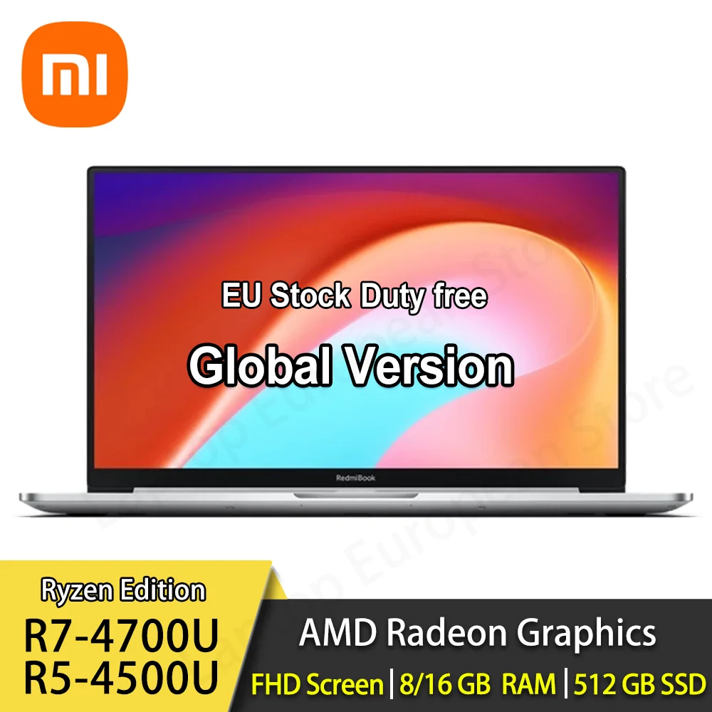 Ультратонкий ноутбук Xiaomi Redmibook 14 II AMD Ryzen 7 4700U экран дюймов 1080 FHD Windows 10 8 ГБ/16 ГБ DDR4 +