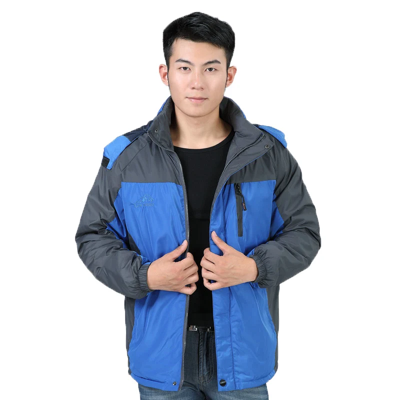 

Man Winter Outerdoor Jacket Thick Fleece Liner Hooded Coats Hat Detachable Male Casual Gray Red Navy Blue Warm Thicken Outerwear